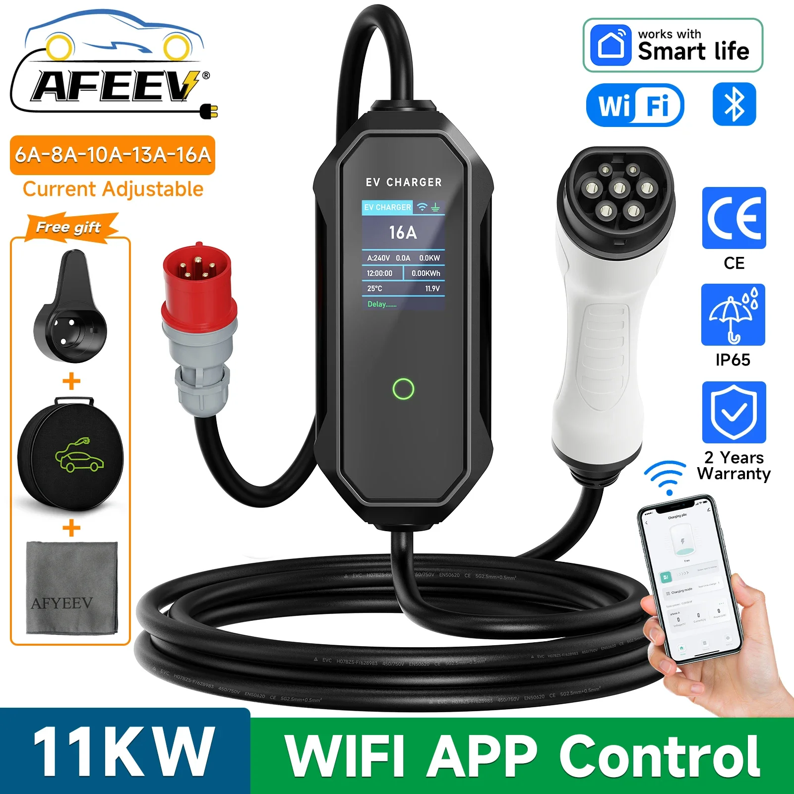 AFEEV Type 2 chargeur EV Porta - Type 2 Portable Ev Charger 11Kw Cee avis et prix